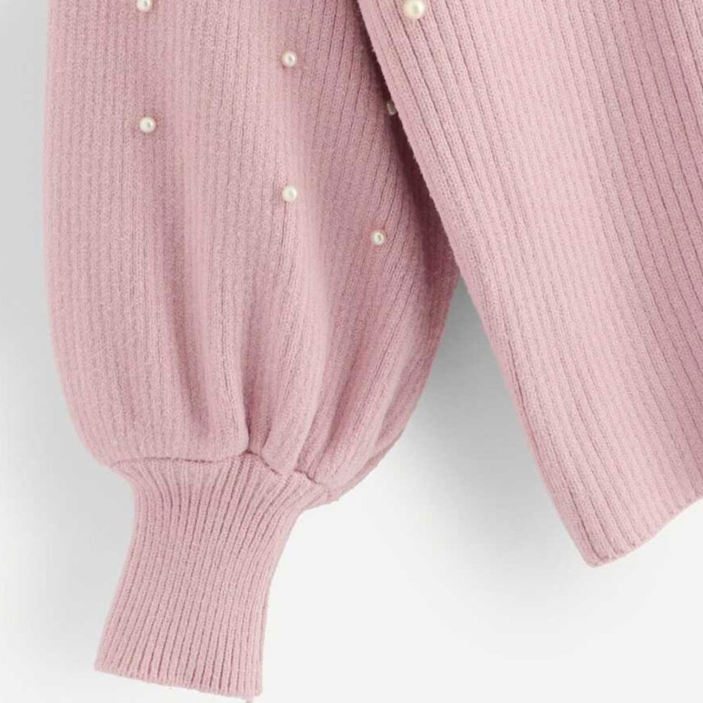 Pearl Pink Ribbed Sweater - Picture 3 of 4